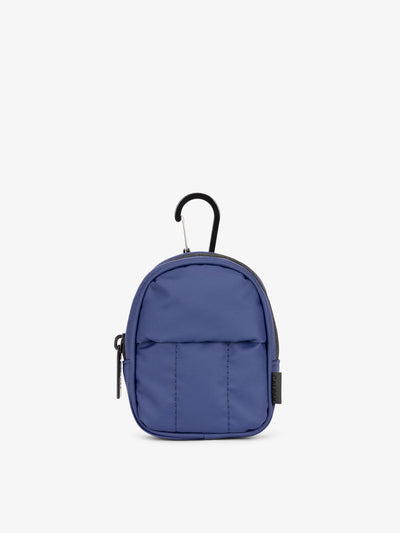 CALPAK Luka key pouch with carabiner clip in navy blue; AMB2201-NAVY view 1