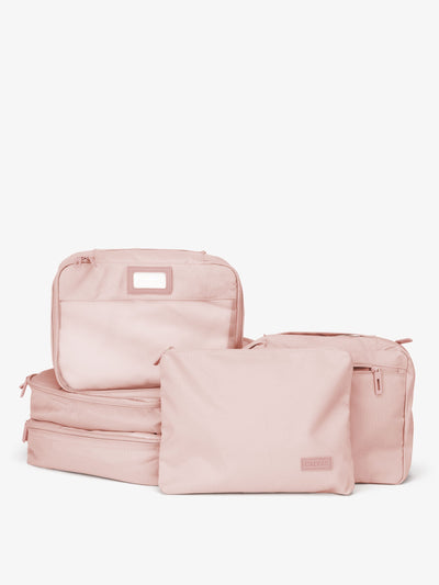CALPAK's packing cube set in pink; PC1601-PINK-SAND view 1